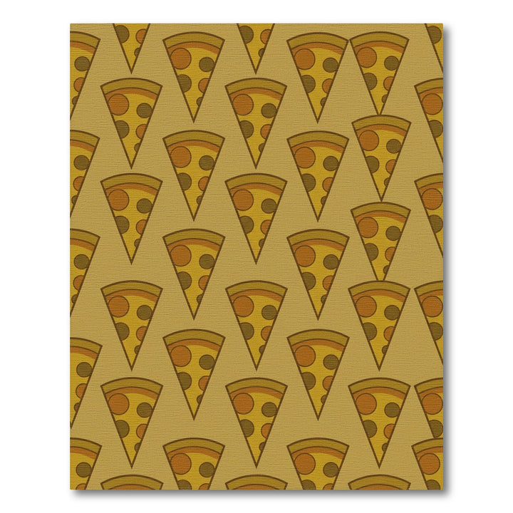 Golden Brown Pepperoni Pizza Slices Rug