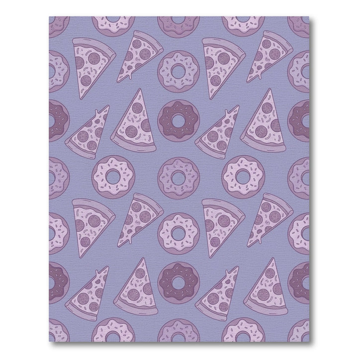 Purple Pizza Donut Repeating Pattern Rug