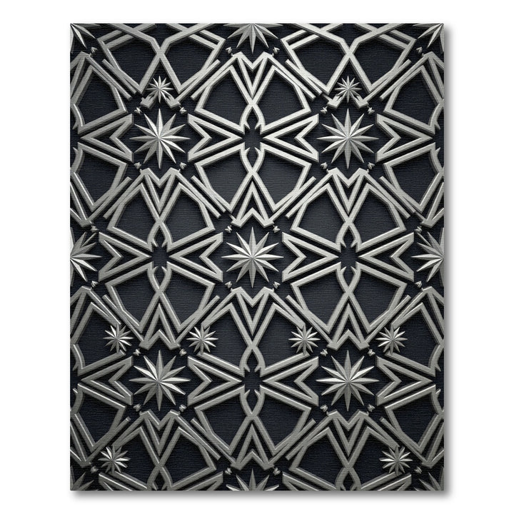 Silver Geo Starburst Rug