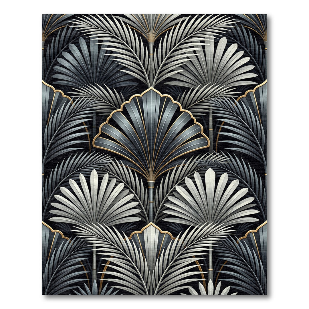 Art Deco Palm Leaf Luxury Rug