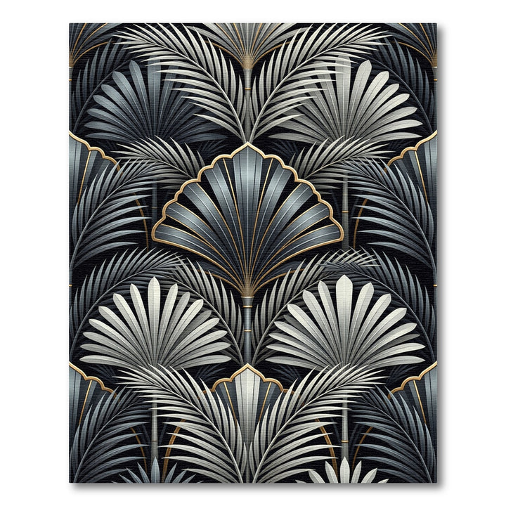 Art Deco Palm Leaf Luxury Rug