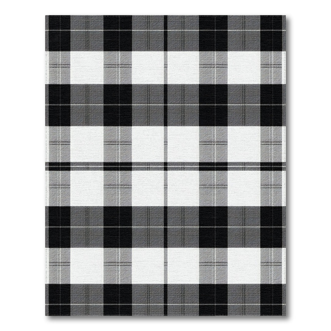 Black White Checkered Geometric Area Rug