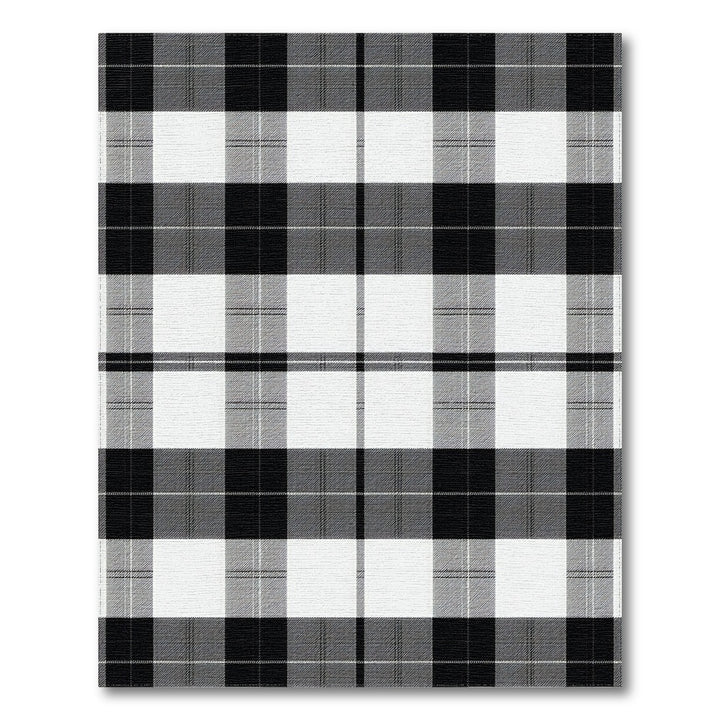 Black White Checkered Geometric Area Rug