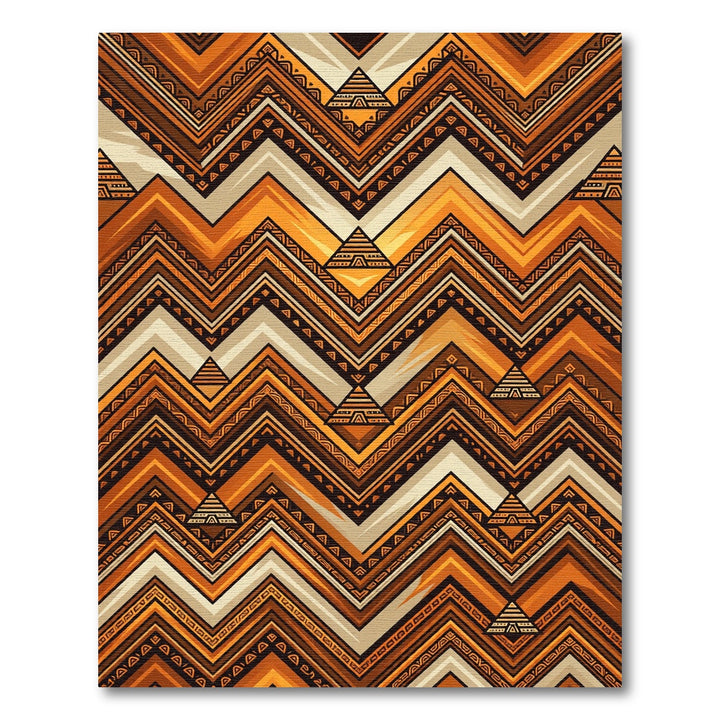 Amber Zigzag Tribal Pyramid Rug