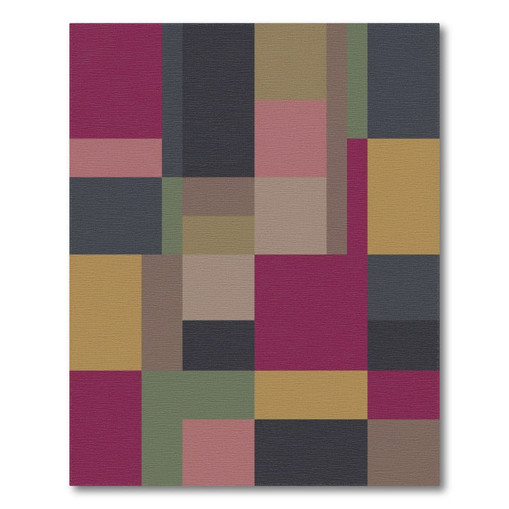 Bold Geometric Blocks Color Blocks Rug