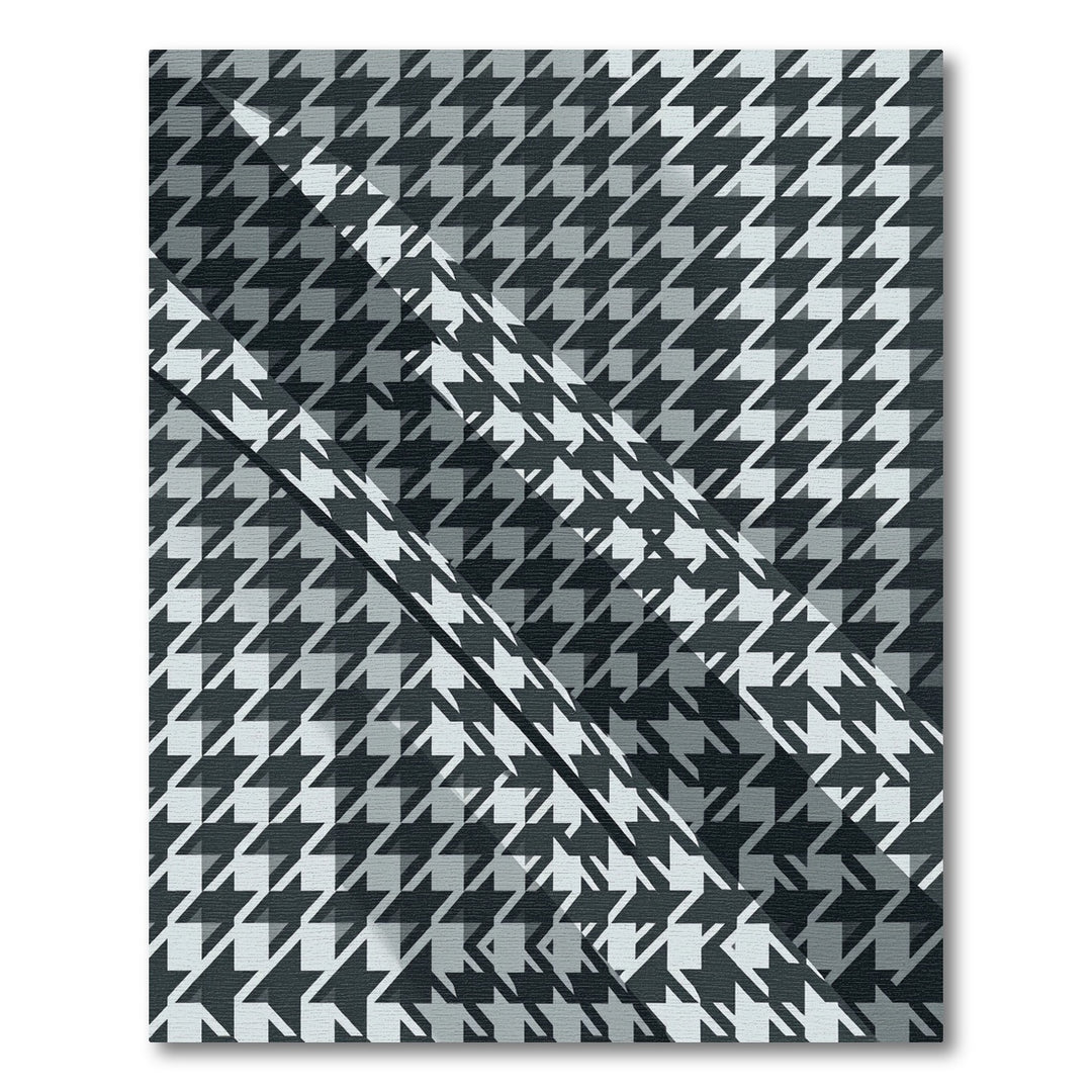 Houndstooth Geometric Gray Rug