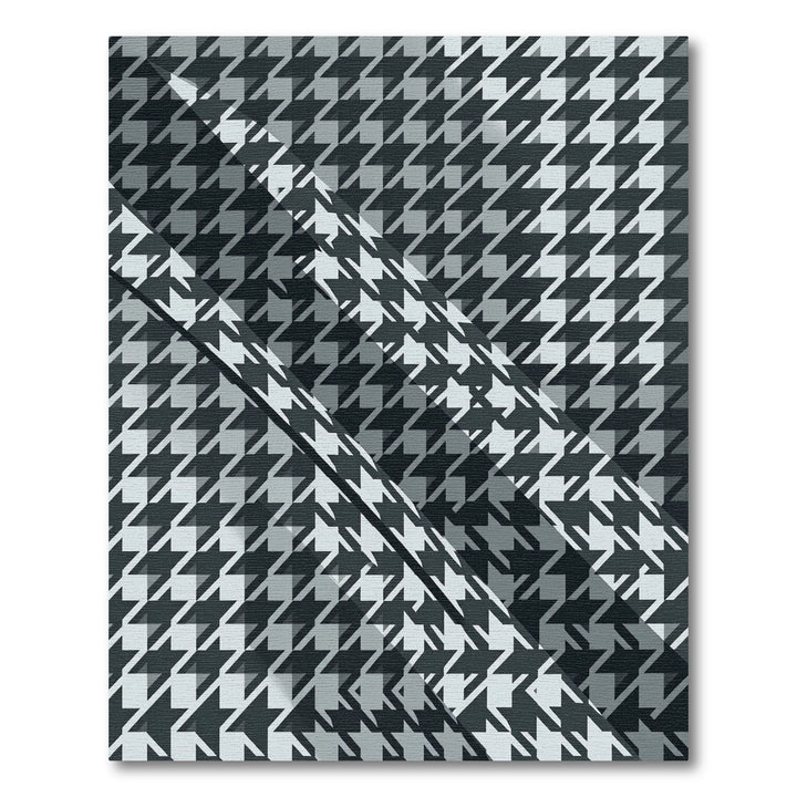 Houndstooth Geometric Gray Rug