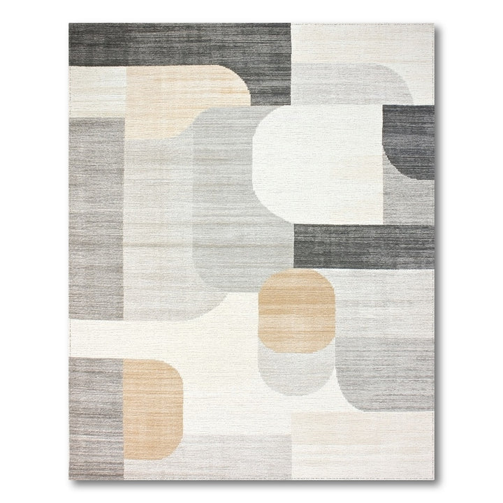 Modern Grey Geometric Area Rug