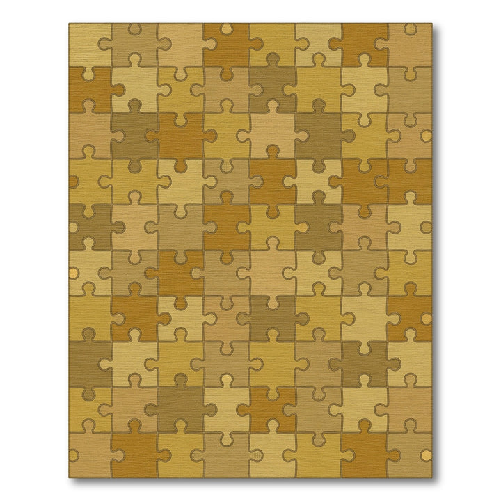 Golden Puzzle Pieces Field Rug