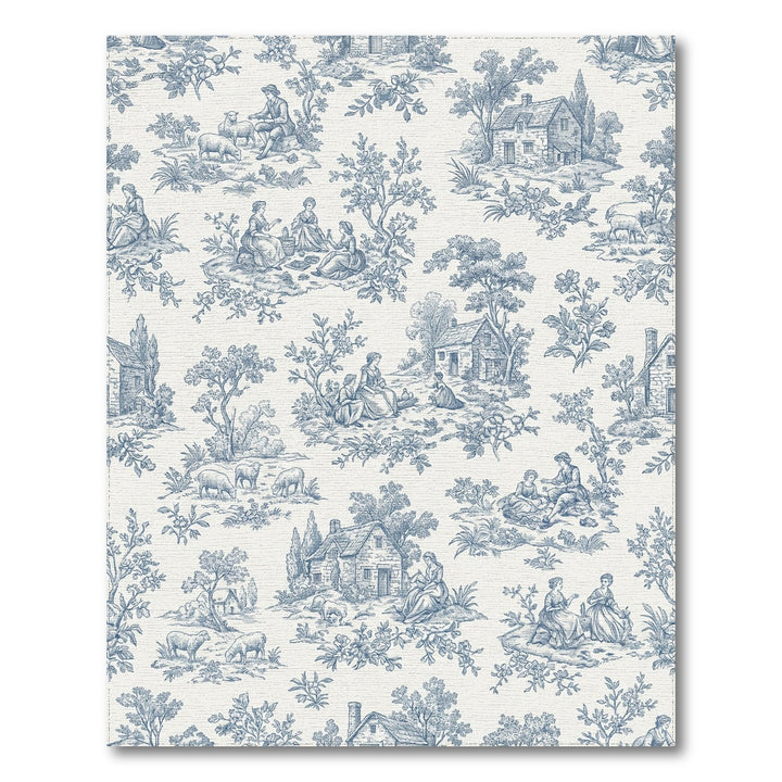 Blue Countryside Scenic Pastoral Life Rug