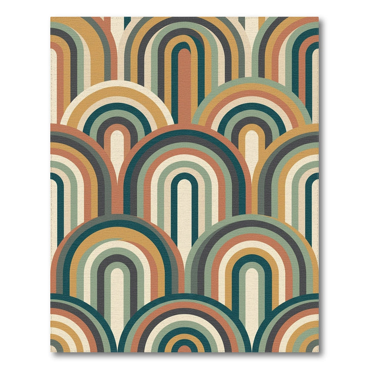 Retro Archway Terra Cotta Rainbow Rug