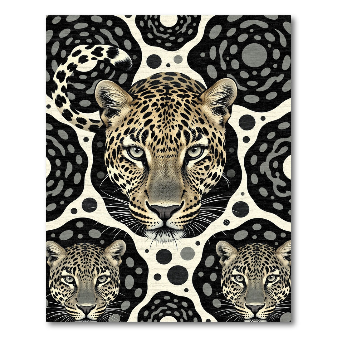 Leopard Spot Bold Black Cream Rug