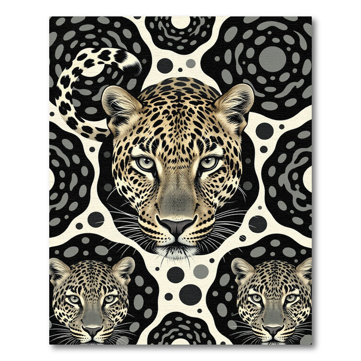 Leopard Spot Bold Black Cream Rug