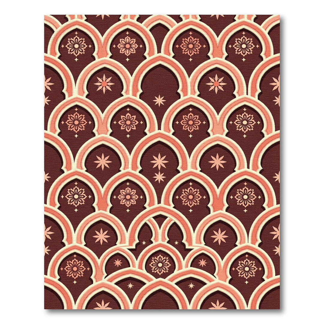 Crimson Arches Floral Medallion Rug