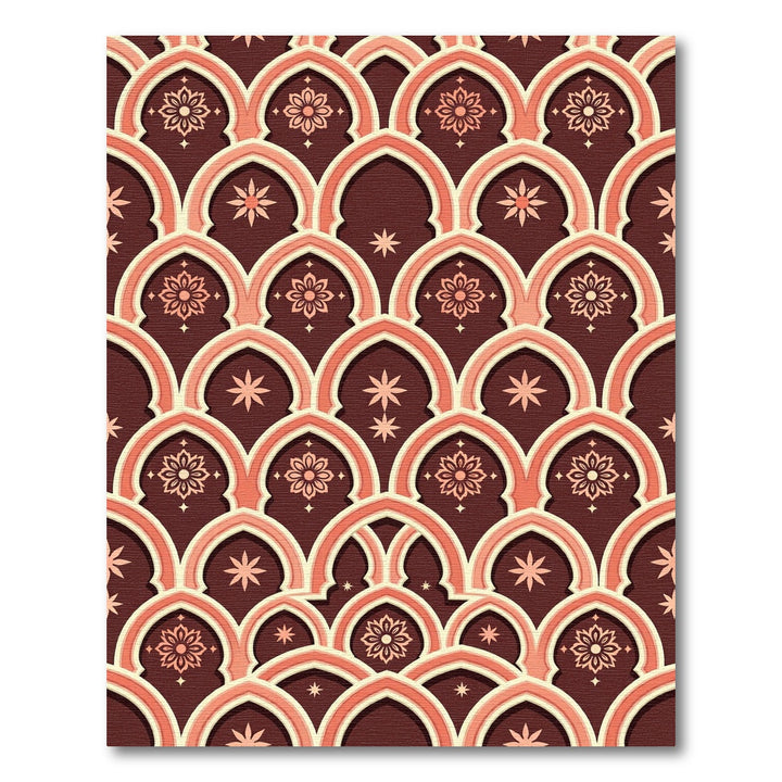 Crimson Arches Floral Medallion Rug
