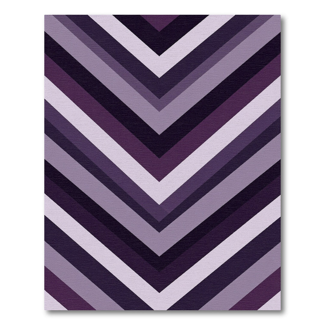Deep Plum Chevron Arrows Rug