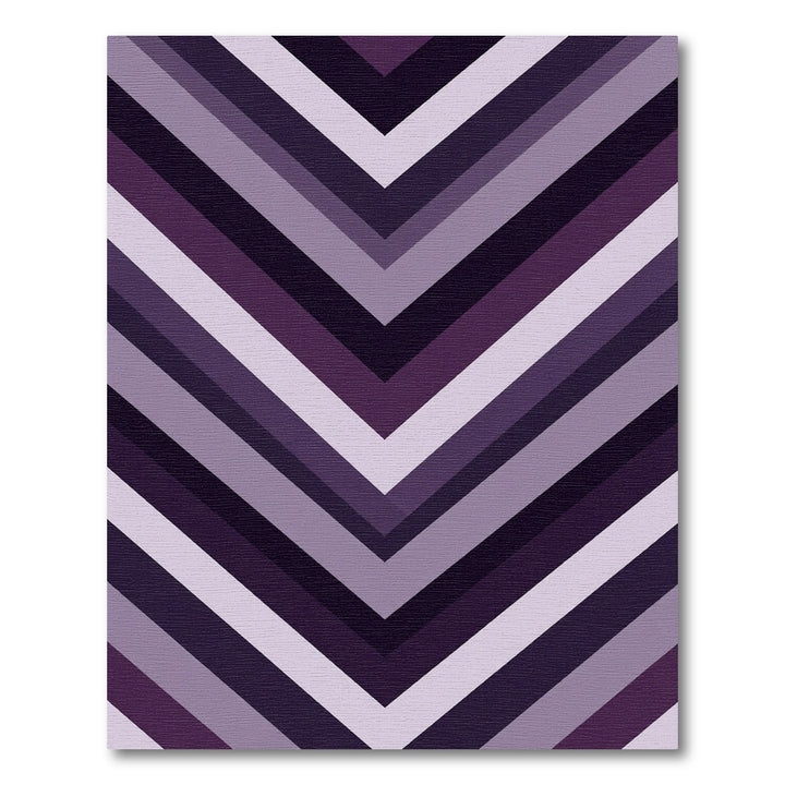 Deep Plum Chevron Arrows Rug
