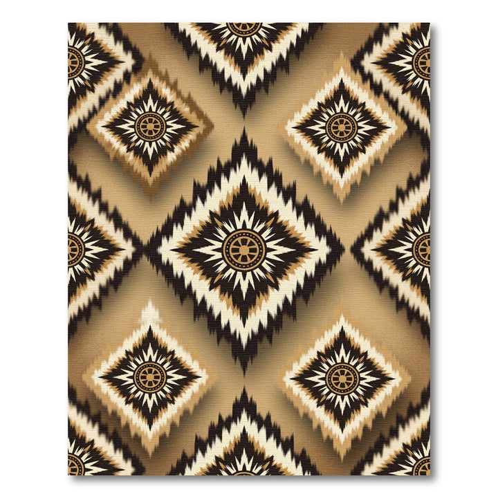 Earthy Diamond Sunburst Rug