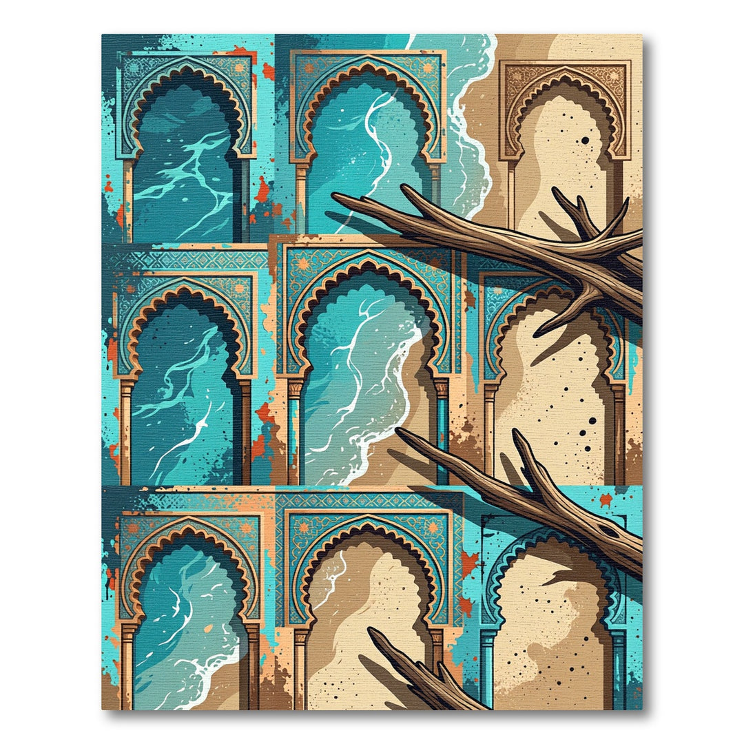 Oceanic Arches Woodland Scene Rug