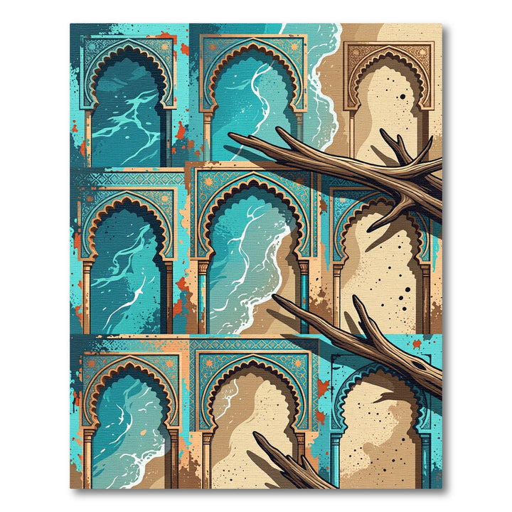 Oceanic Arches Woodland Scene Rug