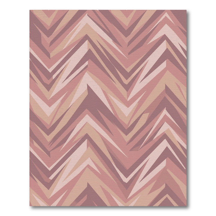 Geometric Pink Jagged Chevron Rug