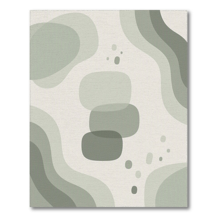 Sage Green Organic Abstract Area Rug
