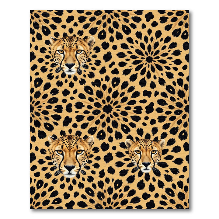 Exotic Cheetah Spots Floral Rug