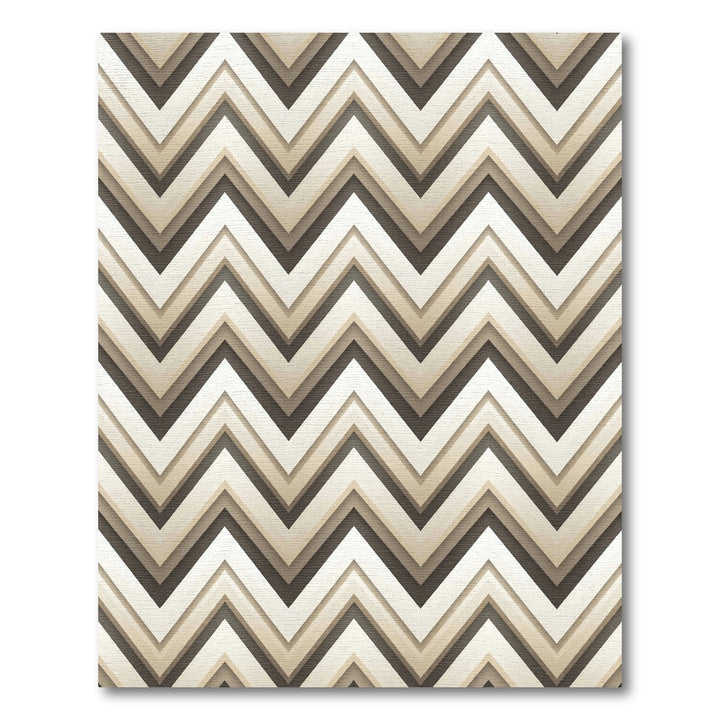 Chevron Cream And Brown Ridge Rug