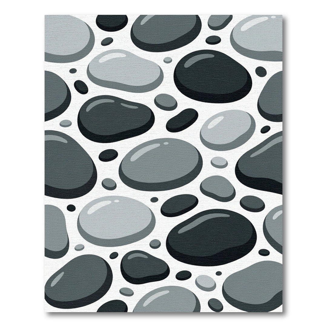 Smooth Pebble Gray Abstract Rug