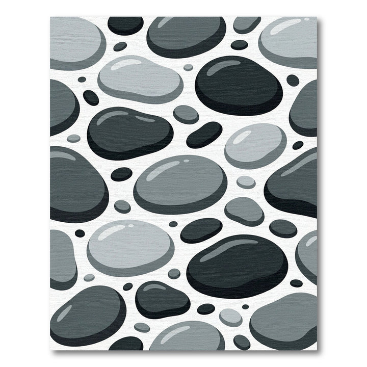 Smooth Pebble Gray Abstract Rug