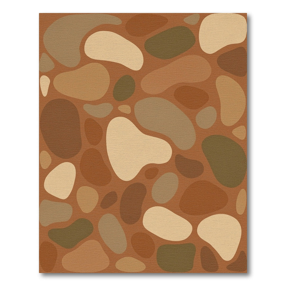 Organic Pebble Brown Tan Area Rug