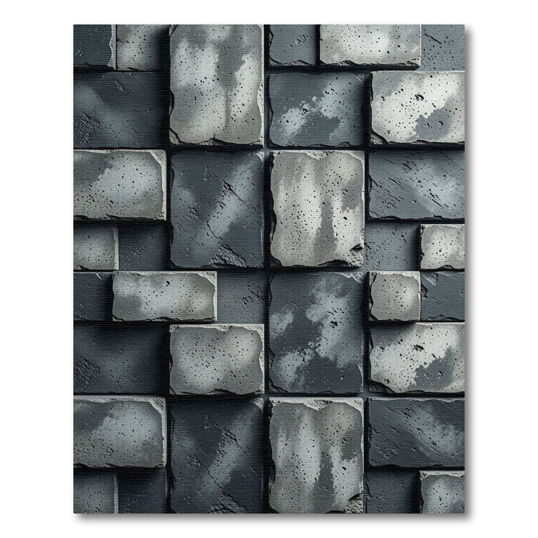 Textured Concrete Brick Wall Rug