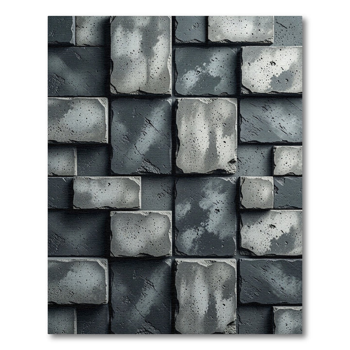 Textured Concrete Brick Wall Rug