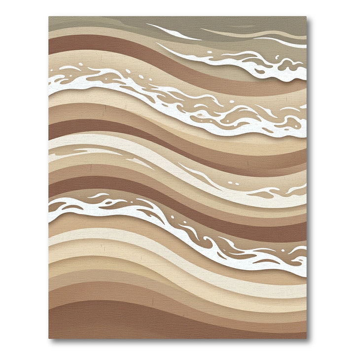 Wavy Sand Dune Abstract Area Rug
