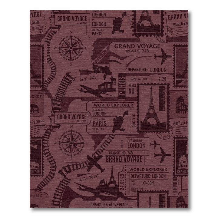 Grand Voyage Air Travel Stamps Rug