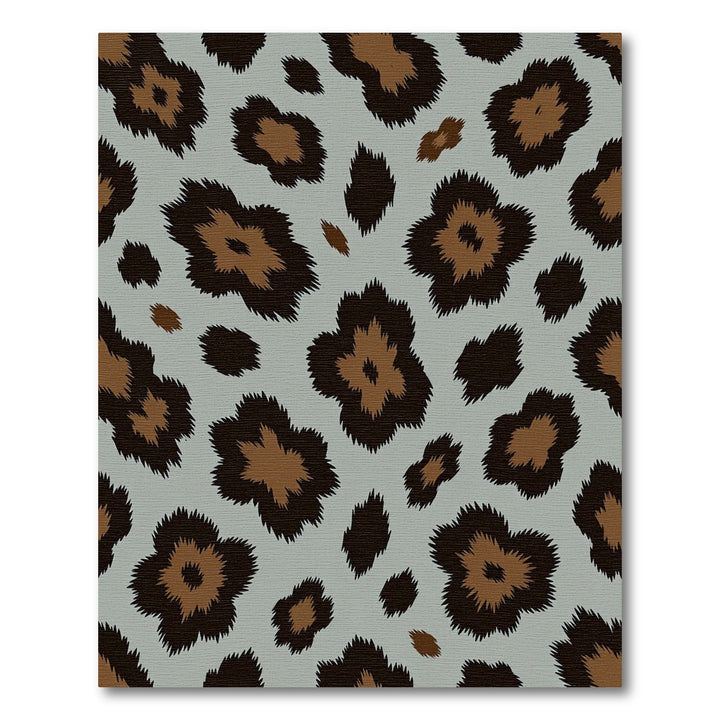 Leopard Spots Bold Brown Gray Rug