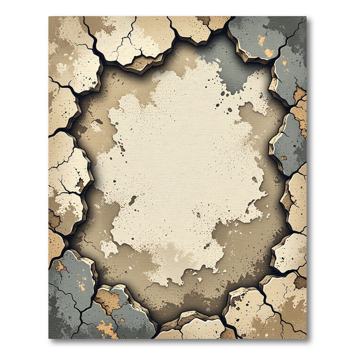 Cracked Earth Abstract Area Rug