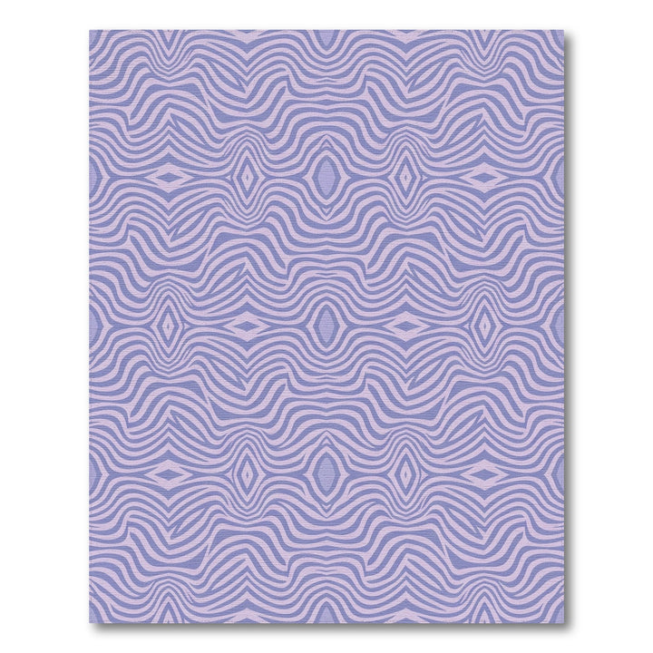 Lilac Wavy Organic Symmetrical Flow Rug