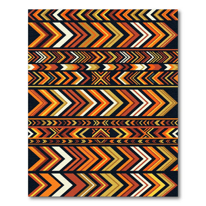 Bold Orange Native Arrow Stripe Rug