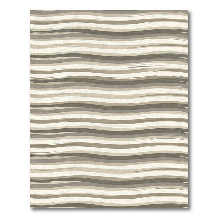 Neutral Wavy Stripe Abstract Rug