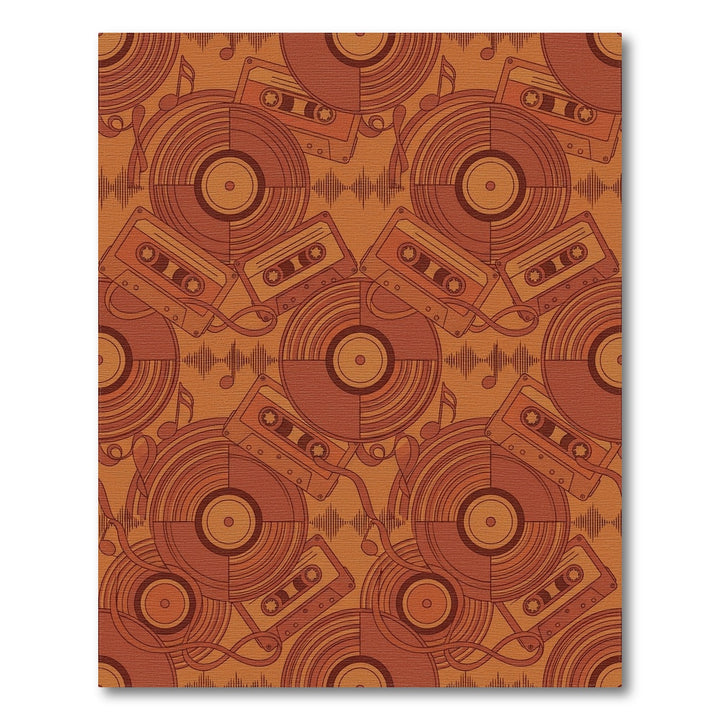 Retro Cassette Tape Vinyl Record Rug