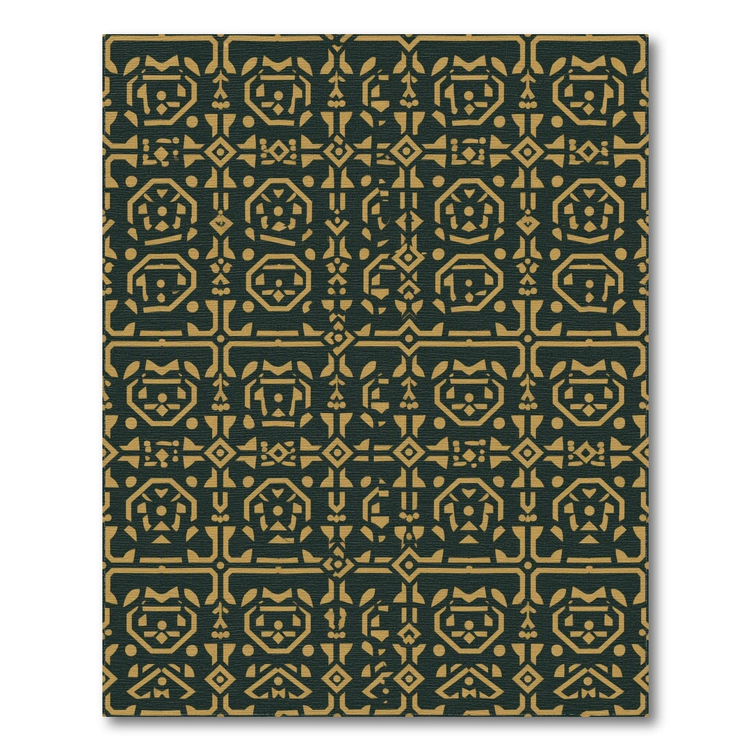 Gold Geometric Area Rug