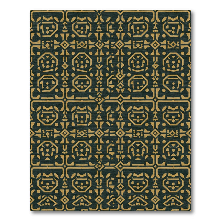 Gold Geometric Area Rug