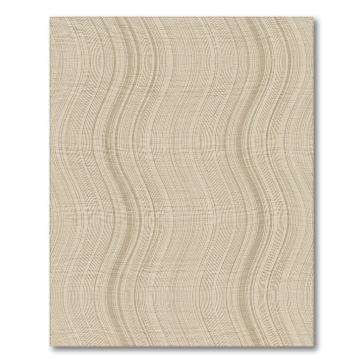 Cream Wavy Linen Stripe Rug