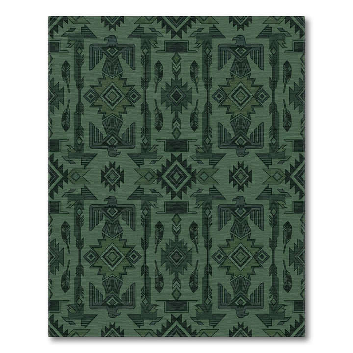 Deep Forest Thunderbird Feather Allegory Rug