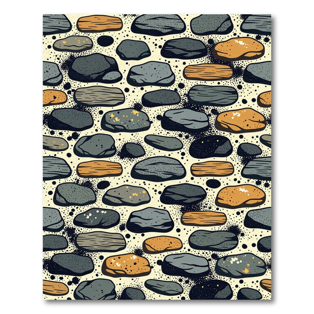 Tonal Pebbles Texture Scattered Composition Rug