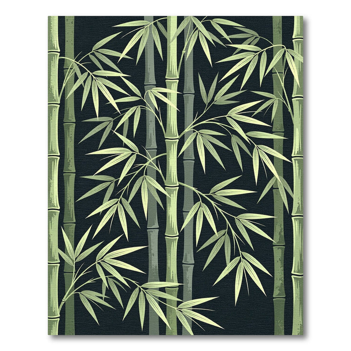 Green Bamboo Forest Foliage Rug