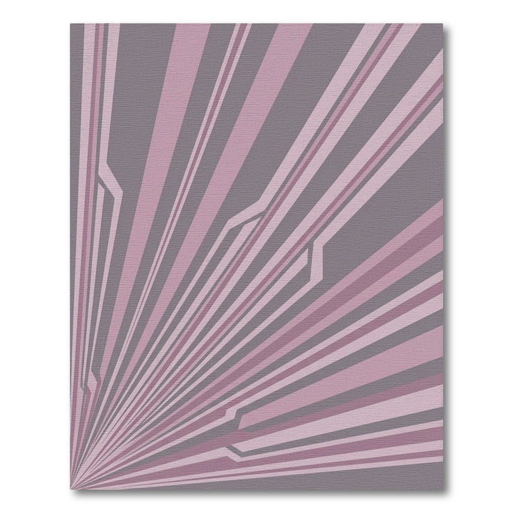 Mauve Pink Rayed Geometric Rug