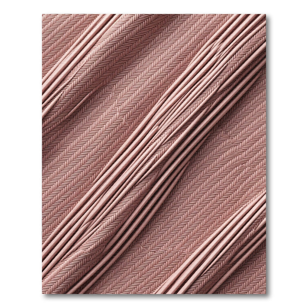 Rose Gold Herringbone Stripes Rug