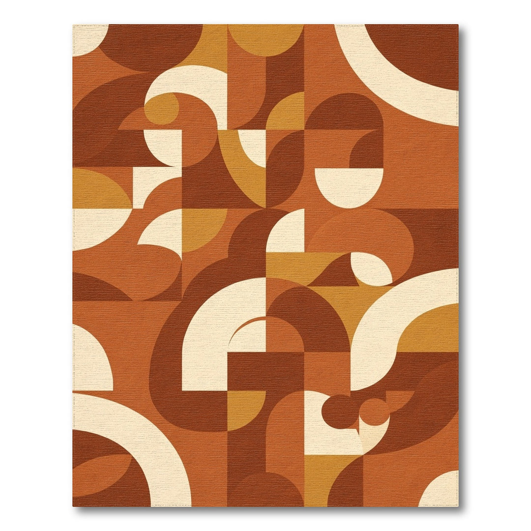 Geometric Modern Brown and Tan Bold Geometric Brown Area Rug